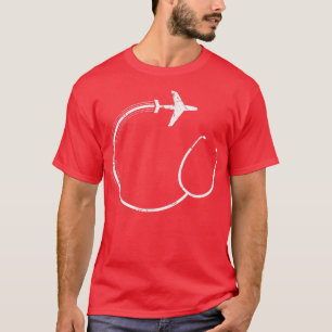 Camiseta Stethoscope Airplane Nurse Traveling Nurse Funny N