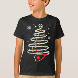 Camiseta Stethoscope Árbol de Navidad Cuidados de Salud RN