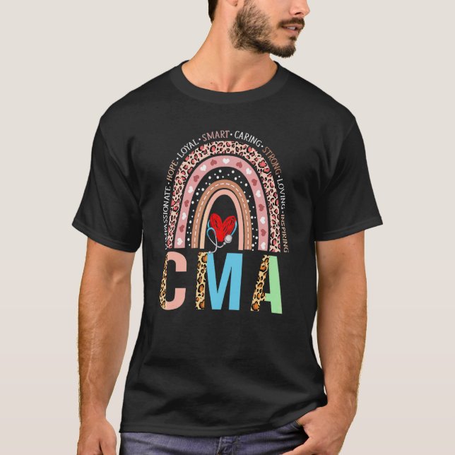 Camiseta Stethoscope Cma Arcoiris Cuidando Enfermera Enamor (Anverso)