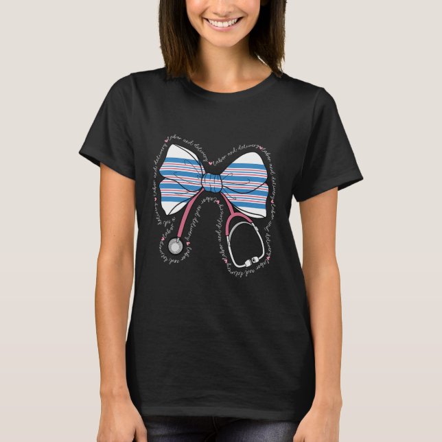 Camiseta Stethoscope Coquette Bow Ba1 (Anverso)