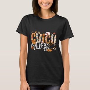 Camiseta Stethoscope Cvicu Nurse Fall Yall Otoño Deja El