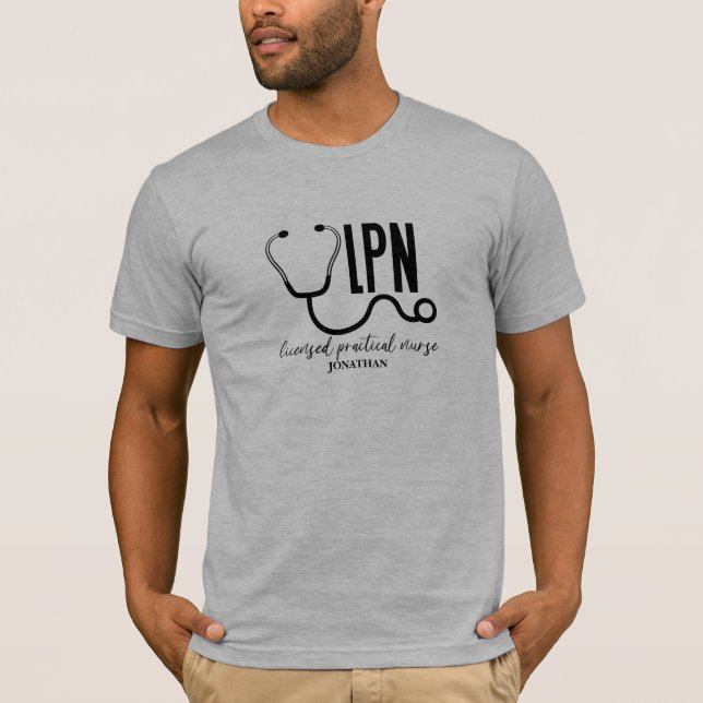 Camiseta Stethoscope, enfermera práctica autorizada por LPN (Anverso)