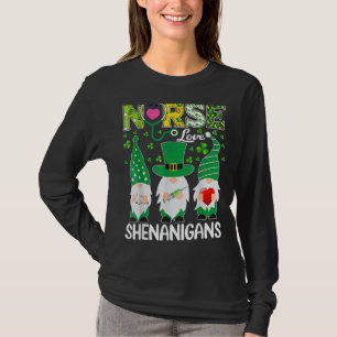 Camiseta Stethoscope Gnomes Irlandeses Shenanigans Enfermer