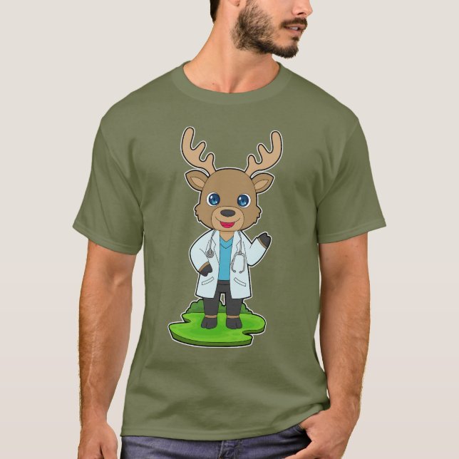 Camiseta Stethoscope, Médico de renos (Anverso)