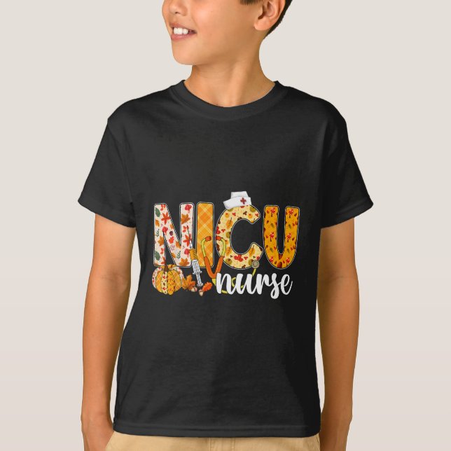 Camiseta Stethoscope Nicu Enfermera Fall Yall El otoño sale (Anverso)