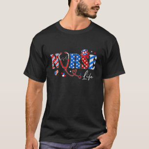 Camiseta Stethoscope Nicu Rn O Enfermera Bandera Americana
