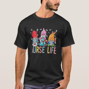 Camiseta Stethoscope Scrub Nurse Life Easter Day Gnomes Wit