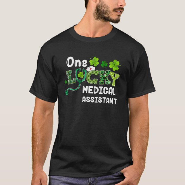 Camiseta Stethoscope St Patrick, un asistente médico afortu (Anverso)