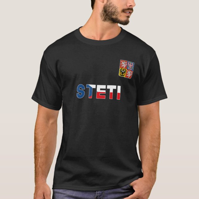 Camiseta Steti Bandera Del Corazón De La República Checa Cu (Anverso)