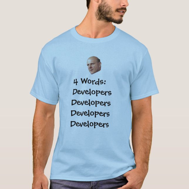 Camiseta Steve Ballmer 4 palabras (Anverso)