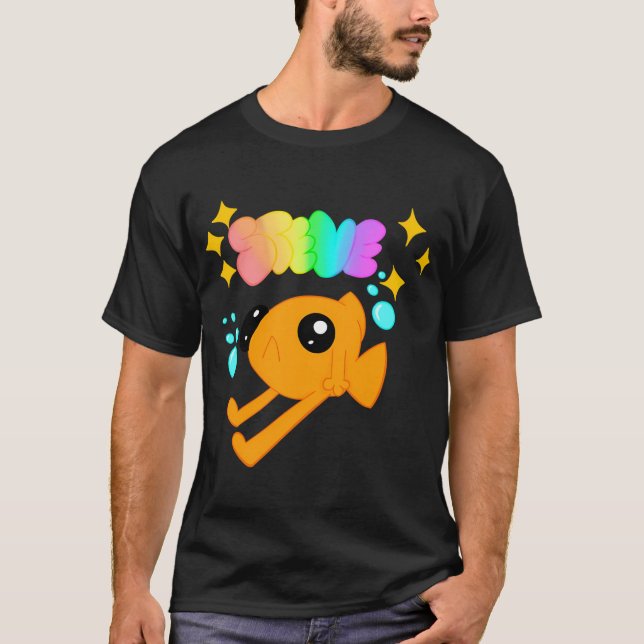 Camiseta Steve fondo amarillo (Anverso)