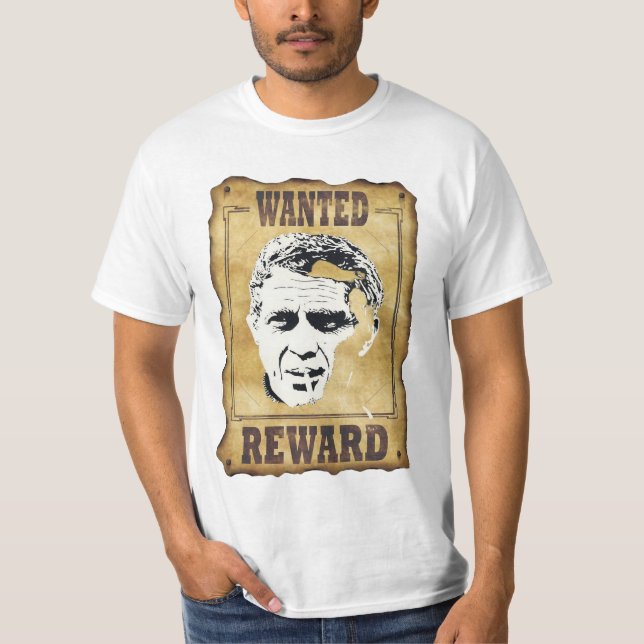Camiseta steve mac queen wanted (Anverso)