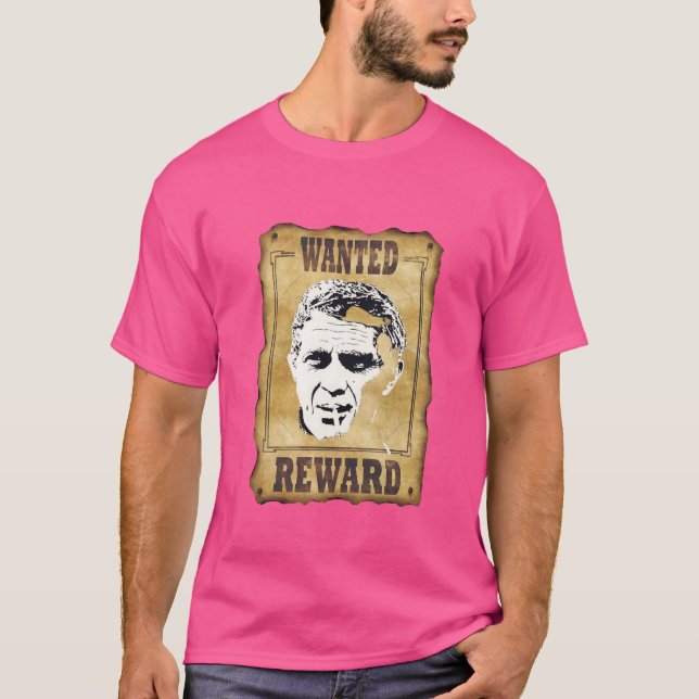 Camiseta steve mac queen wanted (Anverso)