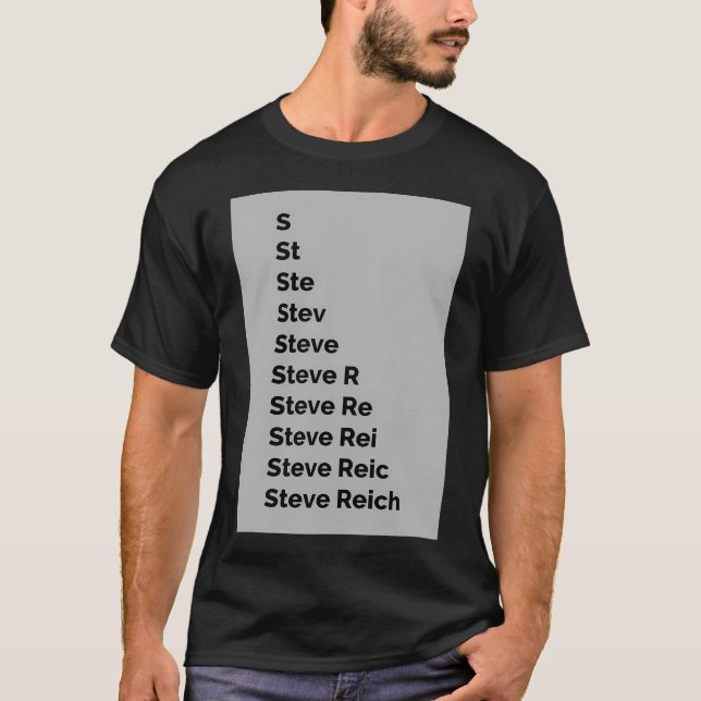 Camiseta Steve Reich (Anverso)