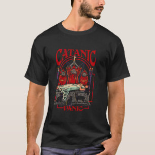 Camiseta Steven Rhodes Catanic Pánico Gatos Negros Retro Os