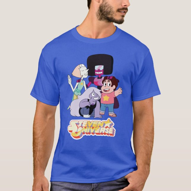 Camiseta Steven Universe | Crystal Gem Group Huddle (Anverso)
