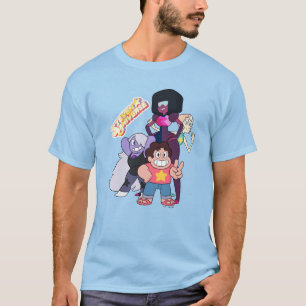 Camiseta Steven Universe   Pose del grupo de gemas de crist
