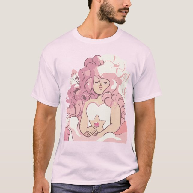 Camiseta Steven Universe | Rosa de Ilustracion de cuarzo (Anverso)