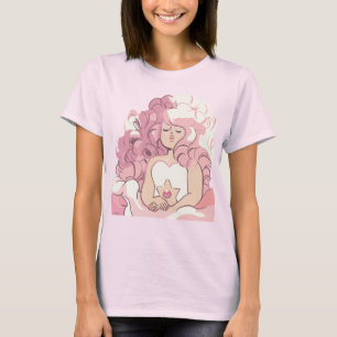 Camiseta Steven Universe   Rosa de Ilustracion de cuarzo