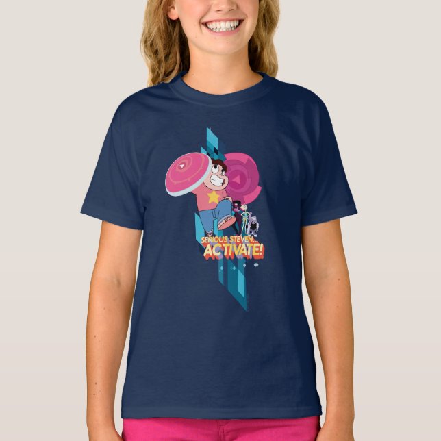 Camiseta Steven Universe | Steven serio... ¡Activa! (Anverso)