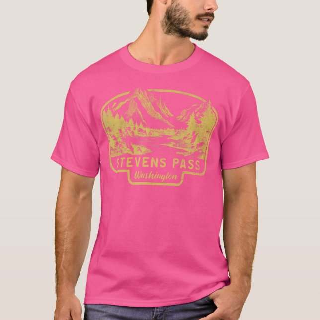 Camiseta Stevens Pass Mountains Caminando por Washington al (Anverso)