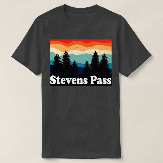Camiseta Stevens Pass Washington Retro (Diseño del anverso)