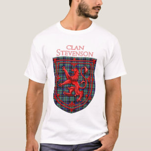 Camiseta Stevenson Tartan Scottish Plaid Lion Rampant