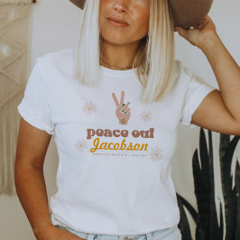 Camiseta STEVIE Retro Peace Out Bride Bachelorette Party