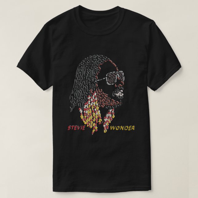 Camiseta Stevie Wonder Classic T-Shirt.png (Diseño del anverso)