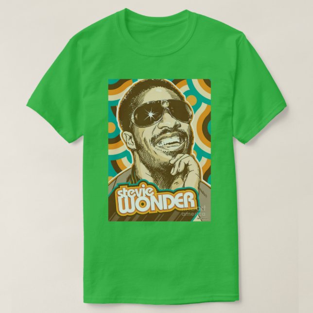 Camiseta Stevie Wonder Diseño de alta calidad 1 (Diseño del anverso)