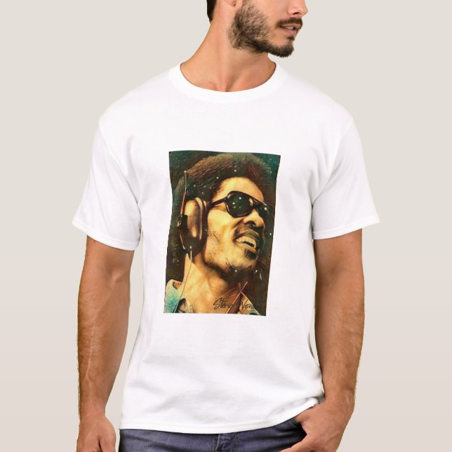 Camiseta Stevie Wonder Dj (Anverso)