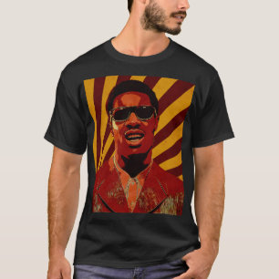 Camiseta Stevie Wonder estilo retro