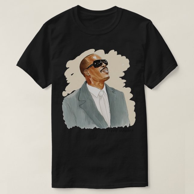 Camiseta Stevie Wonder Fan Art 1 (Diseño del anverso)