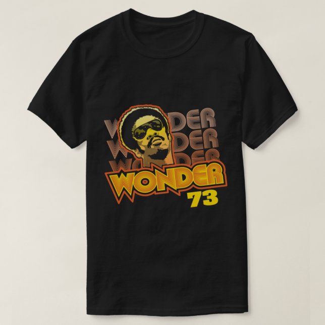 Camiseta Stevie Wonder T-ShirtStevie Wonder 73 T-Shirt_by C (Diseño del anverso)