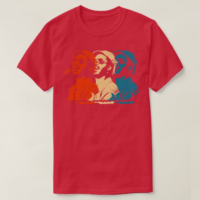 Camiseta Stevie Wonder Vintage Retro (Diseño del anverso)