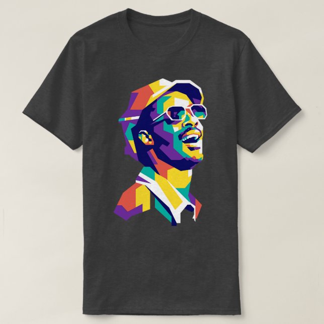 Camiseta Stevie Wonder WPAP Límite de color Pillow (Diseño del anverso)