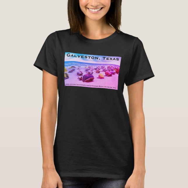 Camiseta Steward Beach, Galveston, Texas (Anverso)