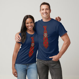 Camiseta Stewart Clan Badge & Tartan Necktie