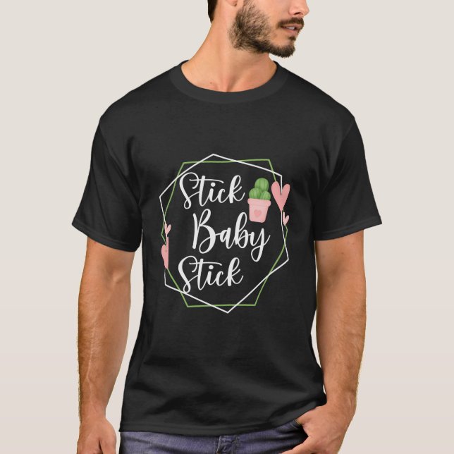Camiseta Stick Baby Stick Funny Día de Transferencia Ivf Pa (Anverso)