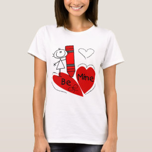 Camiseta Stick Girl Be Mine Valentine