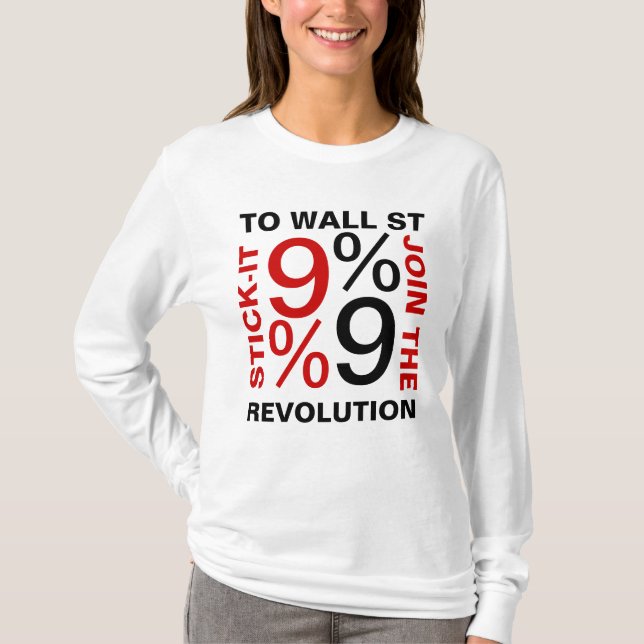 CAMISETA STICK-IT TO WALL STREET 99% (Anverso)