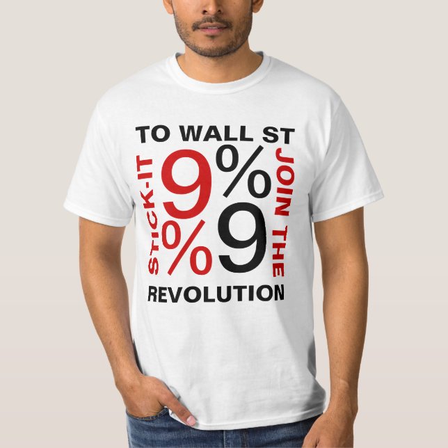 CAMISETA STICK-IT TO WALL STREET 99% (Anverso)
