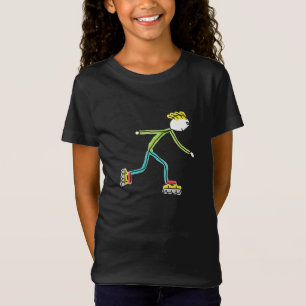 Camiseta Stickman de patinaje en línea
