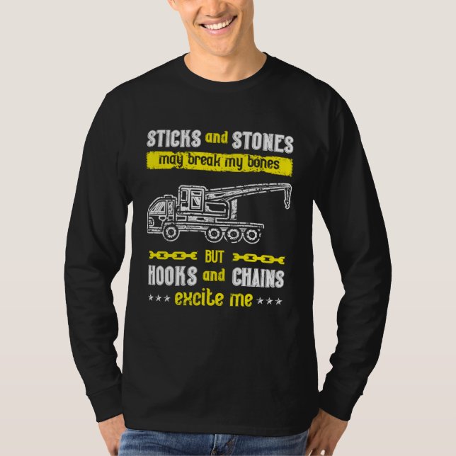 Camiseta Sticks And Stones Hooks And Chains (Anverso)