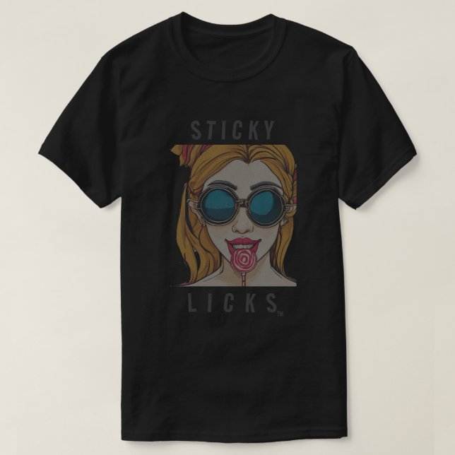 Camiseta STICKY LICKS LOLLIPOP (Diseño del anverso)
