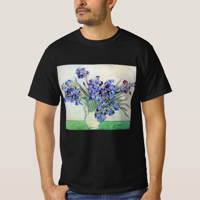 Camiseta Still Life Vase with Irises by Vincent van Gogh (Anverso)