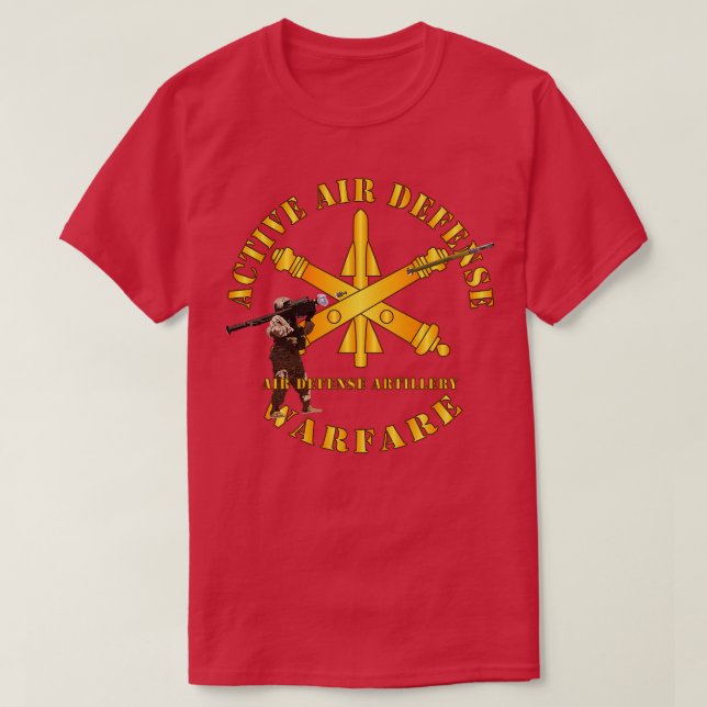 Camiseta Stinger de guerra de defensa aérea activa (Diseño del anverso)