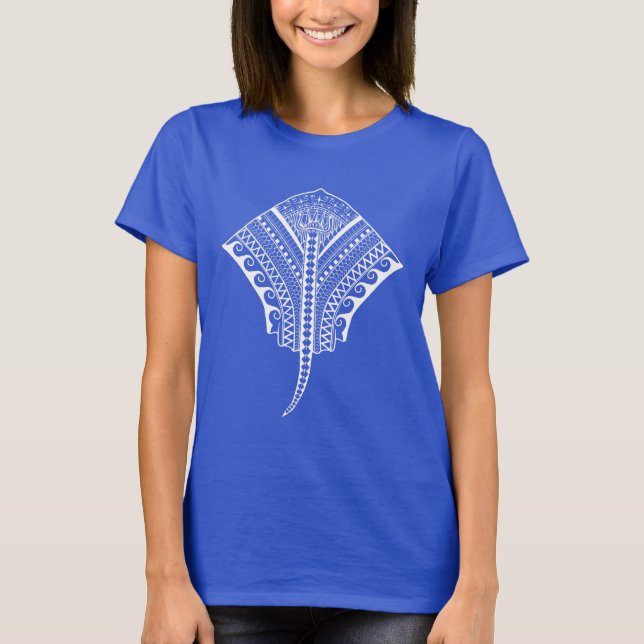 Camiseta Stingray blanco tribal (Anverso)