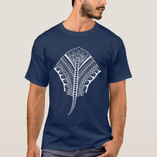 Camiseta Stingray blanco tribal