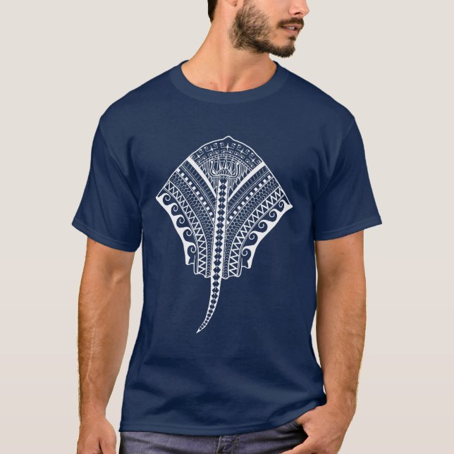 Camiseta Stingray blanco tribal (Anverso)